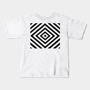 Abstract geometric pattern - black and white. Kids T-Shirt